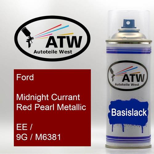 Ford, Midnight Currant Red Pearl Metallic, EE / 9G / M6381: 400ml Sprühdose, von ATW Autoteile West.